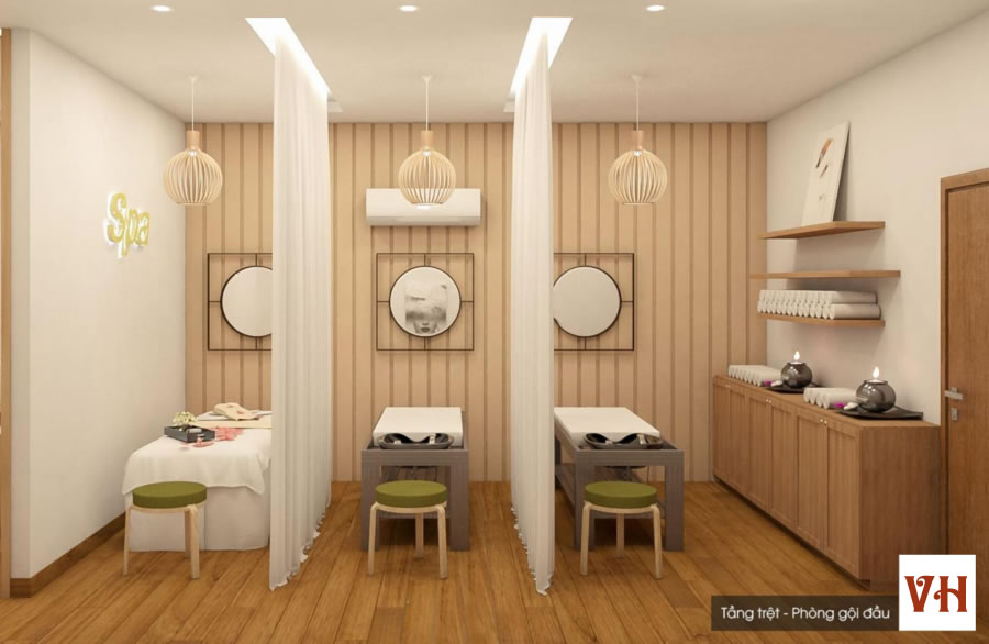 Thiết kế quán tiệm nail spa massage tại Hà Tĩnh