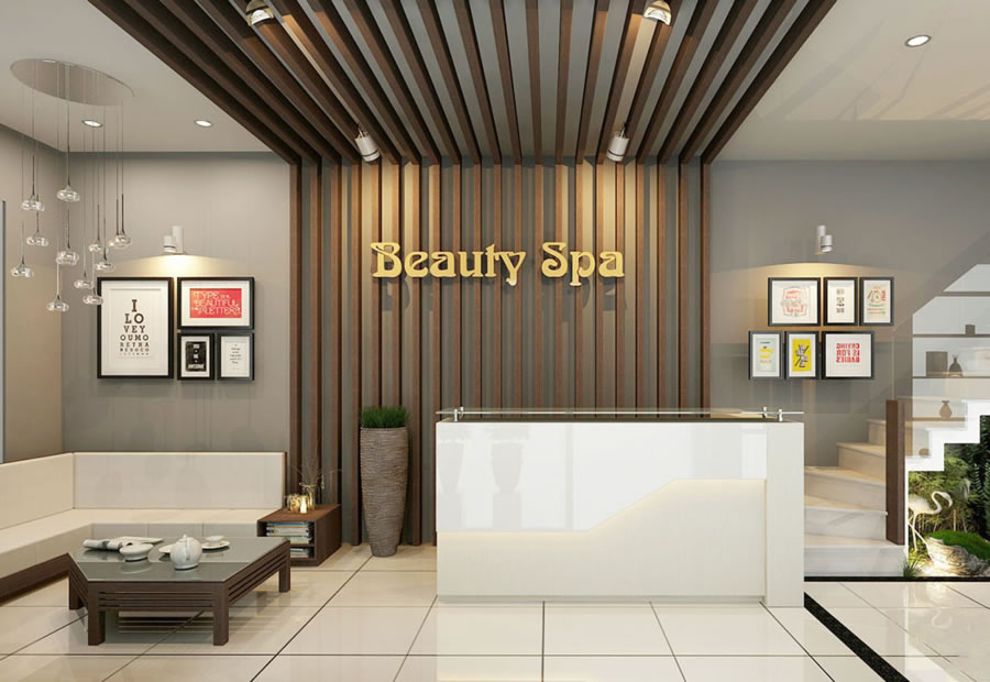 Thiết kế quán tiệm nail spa massage tại Hà Tĩnh