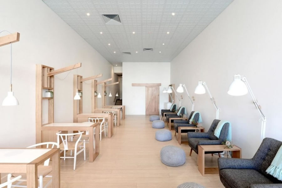 Thiết kế quán tiệm nail spa massage tại Hà Tĩnh