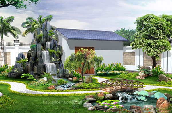 Thiết kế, thi c&ocirc;ng H&ograve;n Non Bộ s&acirc;n vườn tại TP Vinh Nghệ An