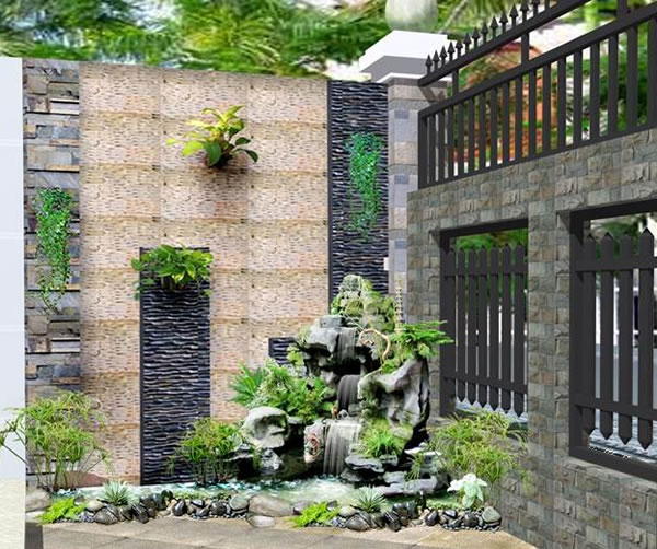 Thiết kế, thi c&ocirc;ng H&ograve;n Non Bộ s&acirc;n vườn tại TP Vinh Nghệ An