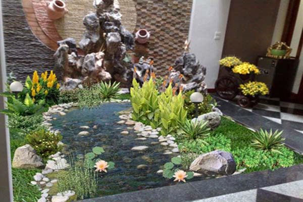 Thiết kế, thi c&ocirc;ng H&ograve;n Non Bộ s&acirc;n vườn tại TP Vinh Nghệ An