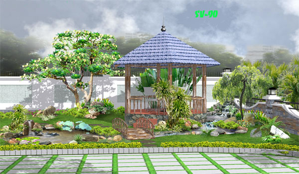 Thiết kế, thi công Tiểu cảnh sân vườn tại TP Vinh Nghệ An