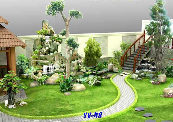 Thiết kế, thi công Tiểu cảnh sân vườn tại TP Vinh Nghệ An