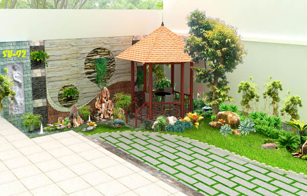 Thiết kế, thi công Tiểu cảnh sân vườn tại TP Vinh Nghệ An
