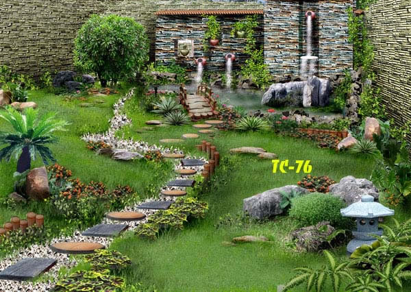 Thiết kế, thi công Tiểu cảnh sân vườn tại TP Vinh Nghệ An